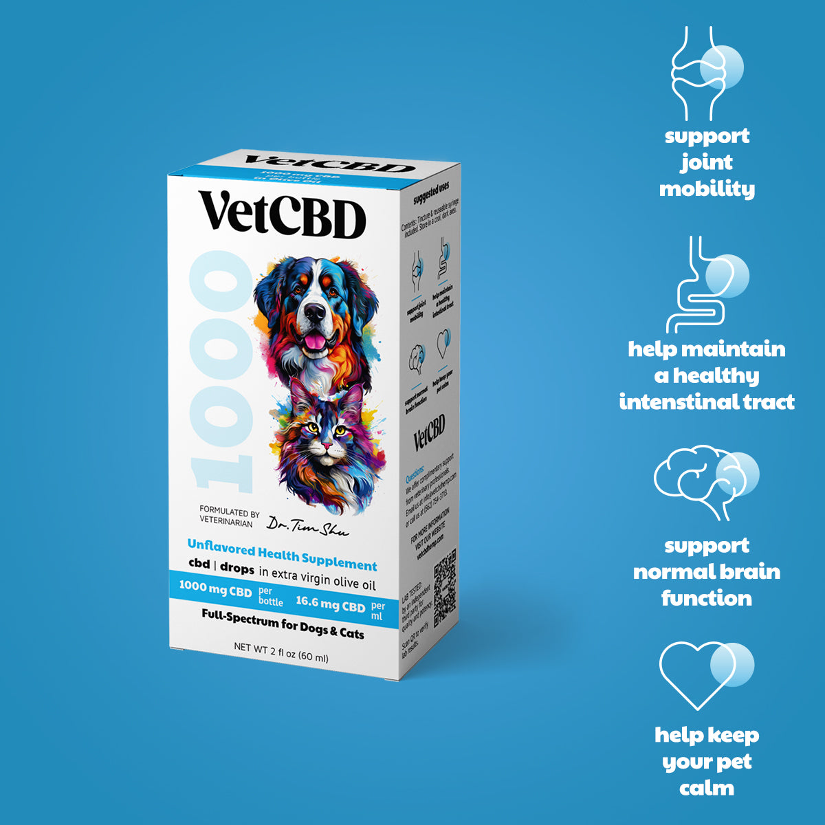 VetHemp Standard Formula Tinctures for Dogs & Cats
