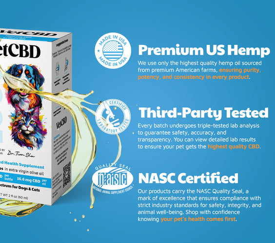 VetHemp Standard Formula Tinctures for Dogs & Cats