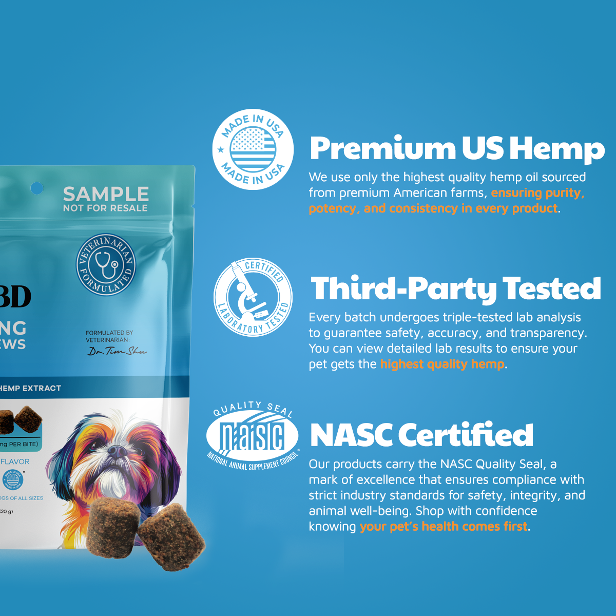 CBD Calming Chews for Dogs 10 Count