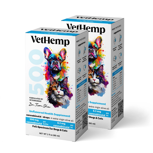 VetHemp Standard Tincture 1000mg — Ships as 2× 500mg Bottles