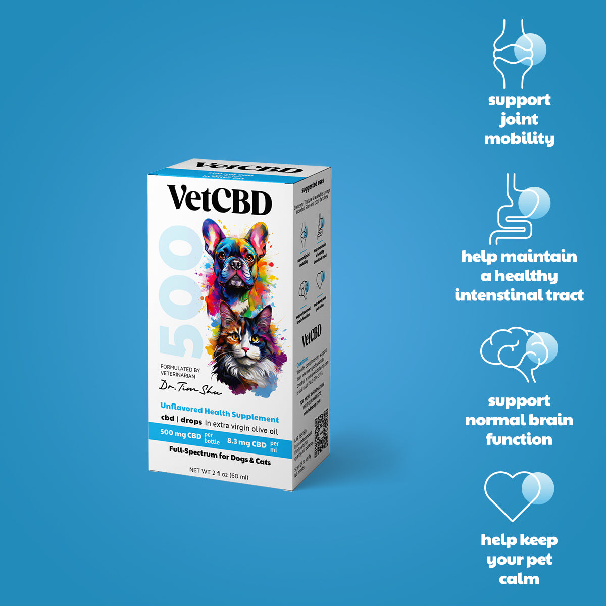 VetHemp Standard Formula Tinctures for Dogs & Cats