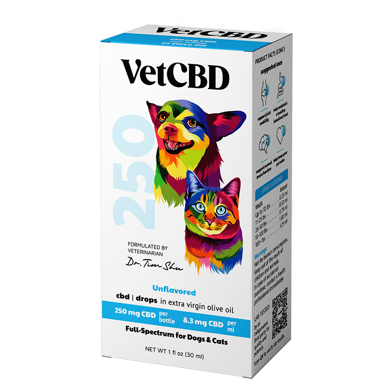 VetCBD 250mg Full Spectrum Tincture for Dogs and Cats