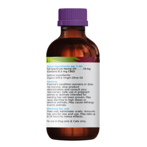 VetCBD 250mg Full Spectrum Tincture Ingredients for Dogs and Cats