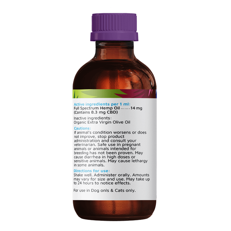 VetCBD 250mg Full Spectrum Tincture Ingredients for Dogs and Cats