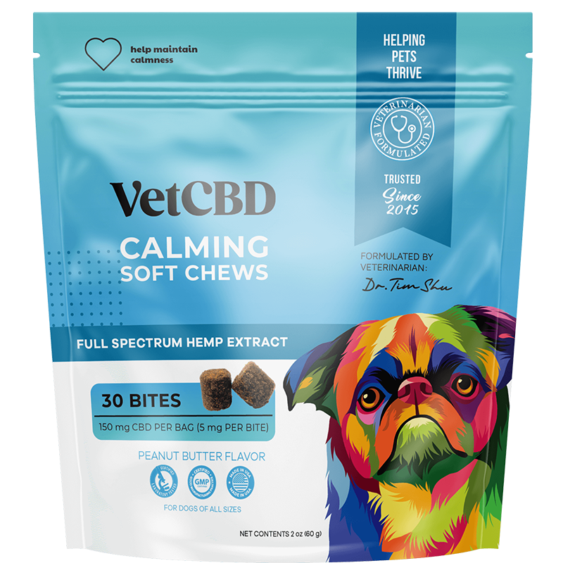 VetCBD 30 count Calming Soft Chews for Dogs