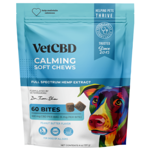 VetCBD 60 count Calming Soft Chew Product Info for Dogs