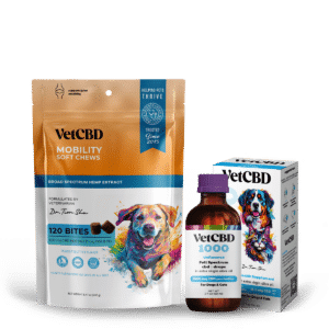 BIG Mobility Bundle 1000mg Tincture, 120 Count Mobility Chews for Dogs